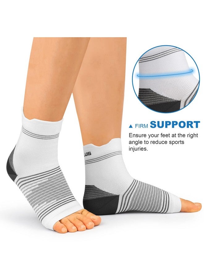 PAPLUS Plantar Fasciitis Sock (6 Pairs) for Men and Women, Compression Foot Sleeves with Arch and Ankle Support (White, Large) - Image 3