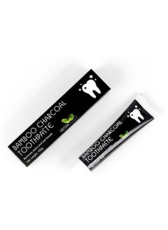 Bamboo charcoal Bamboo Activated Charcoal Toothpaste Teeth Whitening Fluoride Free105g and Brush  - Image 2