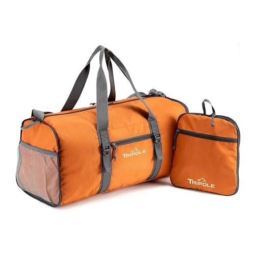 Tripole PAKEasy Foldable Duffel Bag | Portable Bag for Traveling | 40 litres (Orange) - Image 4