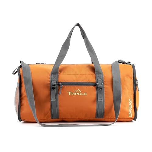 Tripole PAKEasy Foldable Duffel Bag | Portable Bag for Traveling | 40 litres (Orange) - Image 1