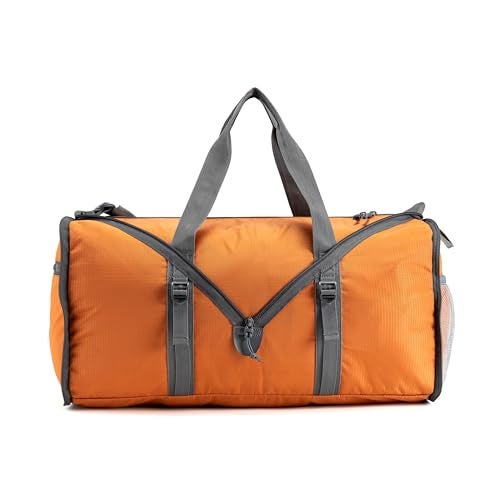 Tripole PAKEasy Foldable Duffel Bag | Portable Bag for Traveling | 40 litres (Orange) - Image 2