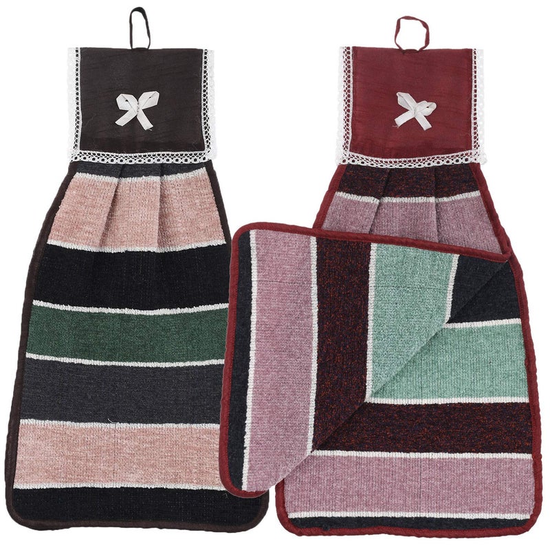 Kuber Industries Hanging Cotton 2 Pieces Cotton Washbasin Napkin/Hand Towel for Kitchen and Bathroom (Multi) - CTKTC45552 - Image 1