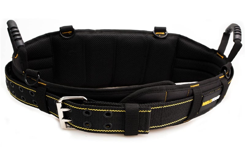 MELOTOUGH Padded Electrician Tool Belt Tradesman Pro Padded Tool Belt With Back Support Heavy Foam Padding Carrying Handle,4 Suspenders D ring hook One Size Visit the Store - Image 1