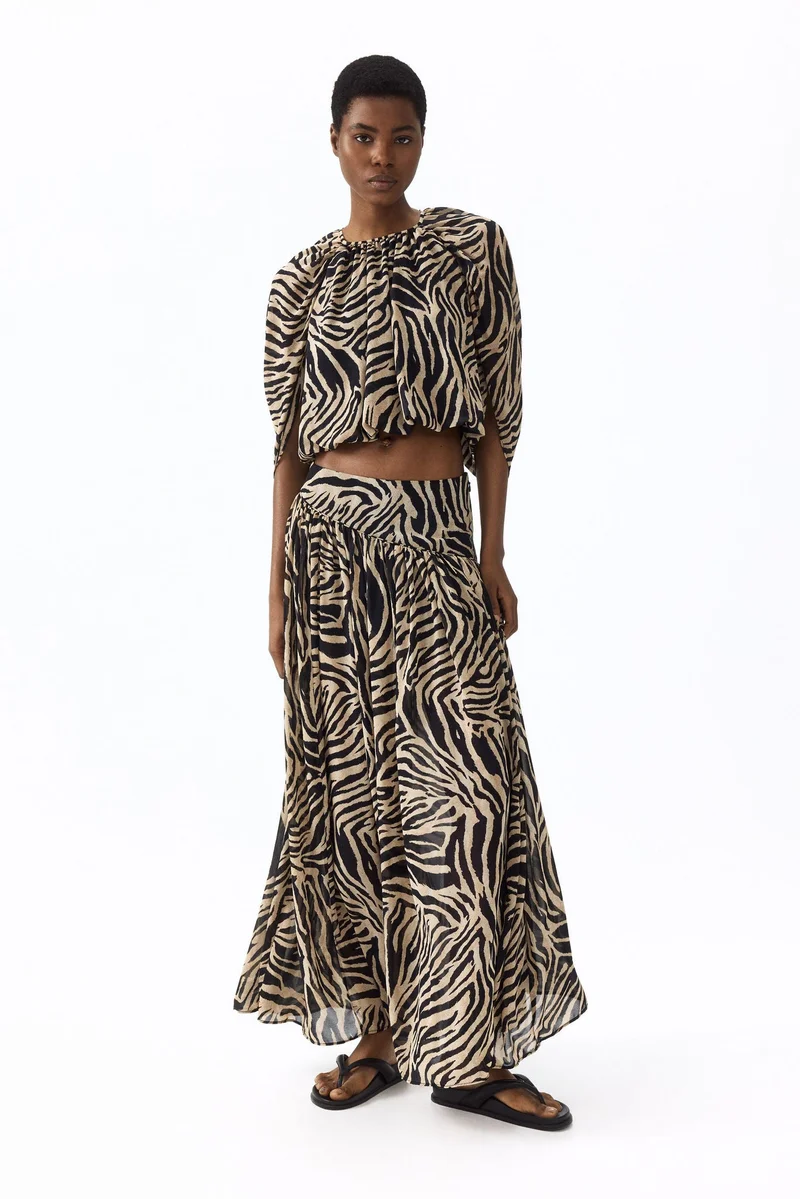 H&M Chiffon maxi skirt