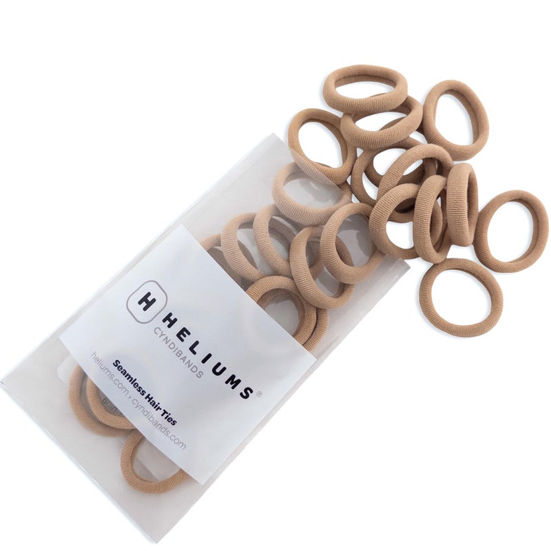 Heliums Small Soft Hair Ties Medium Blonde 1 Inch Mini Nylon Bands No Damage Ponytail Holders for Kids Braids and Thin Hair 30 Count - Image 2