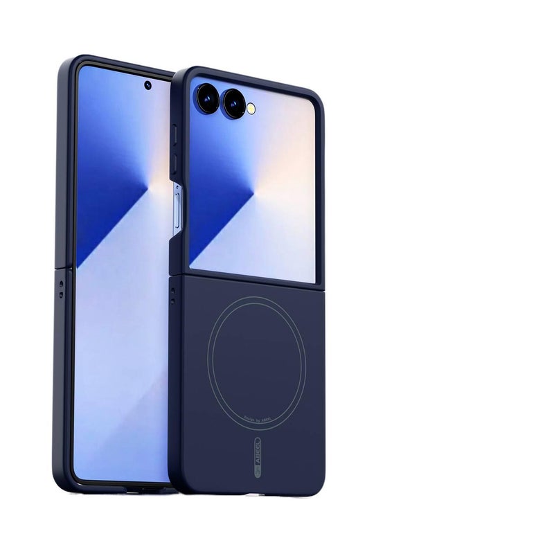 غطاء MagSafe، ملمس سيليكون سائل، بنفسجي PU، لـ Samsung Galaxy Z Flip 7، مغناطيس قوي مغناطيسي من السيليكون باللون البنفسجي أثناء التنقل للطاولة للتنقل اليومي - Image 2
