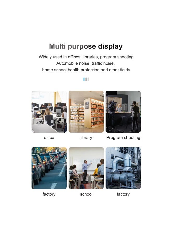 TOTAL Digital Sound Level Meter – 30–130 dB Noise Detector with LCD Backlight, Auto Range, Fast/Slow Response, Data Hold & Carry Case – Model TETSL01 - Image 5