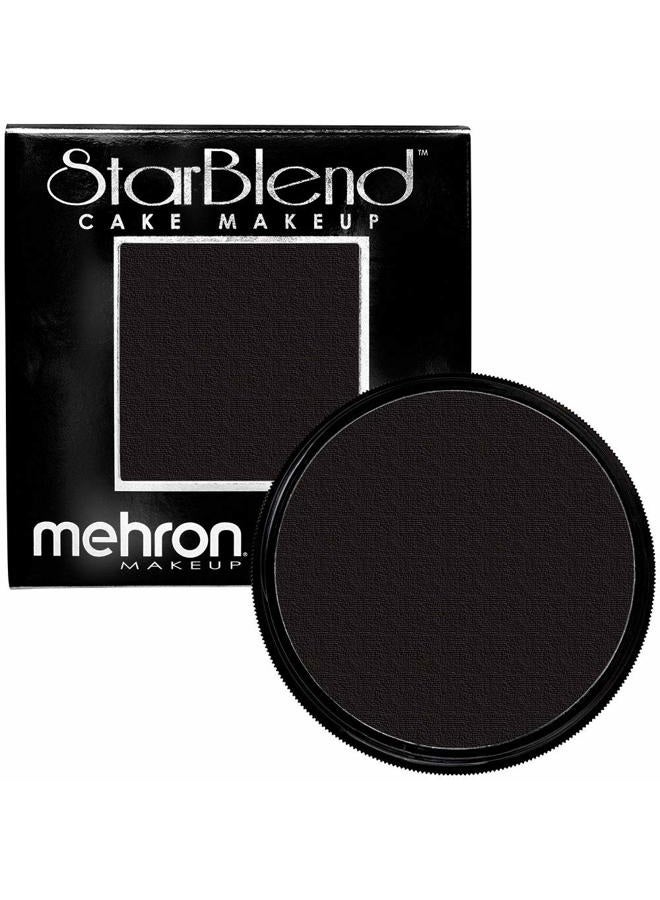 mehron Makeup StarBlend Cake Makeup | Wet/Dry Pressed Powder Face | Powder Foundation | Black Body and Face Paint 2 oz (56g) - Image 1