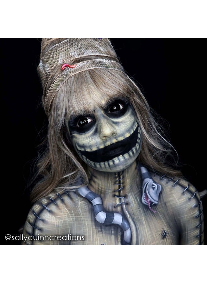 mehron Makeup StarBlend Cake Makeup | Wet/Dry Pressed Powder Face | Powder Foundation | Black Body and Face Paint 2 oz (56g) - Image 2