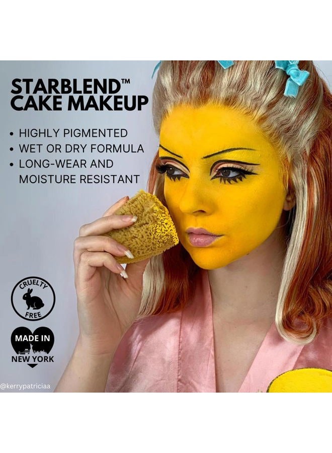 mehron Makeup StarBlend Cake Makeup | Wet/Dry Pressed Powder Face | Powder Foundation | Black Body and Face Paint 2 oz (56g) - Image 3