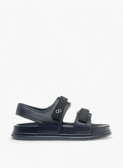 Celeste Womens Textured Strap Sandals With Hook And Loop Closure