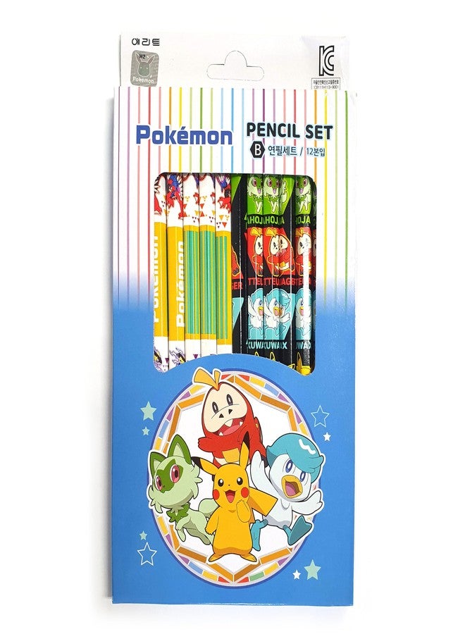 LENITH Pack of 12 - Cute Character Pikachu Monsters Pencil B Lead Wooden Pencil 3 Colors / 1 Type Randomly Send - Image 5