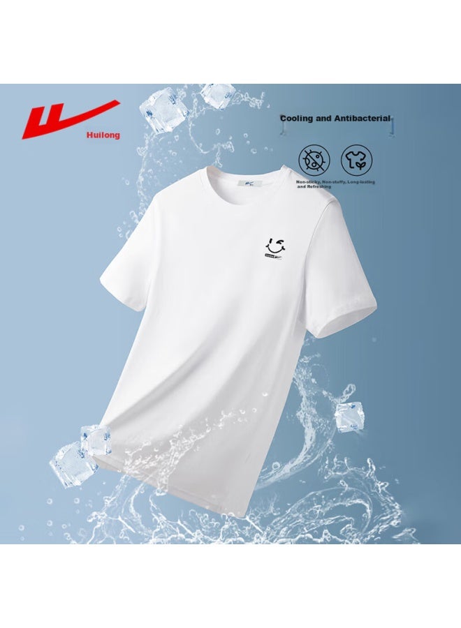 Pull Back Warrior Short-sleeve T-shirt For Men, Summer Pure Cotton Breathable Undershirt, Round Neck Sweat-absorbing Top, Trendy Casual Menswear, Black, 2XL - Image 1