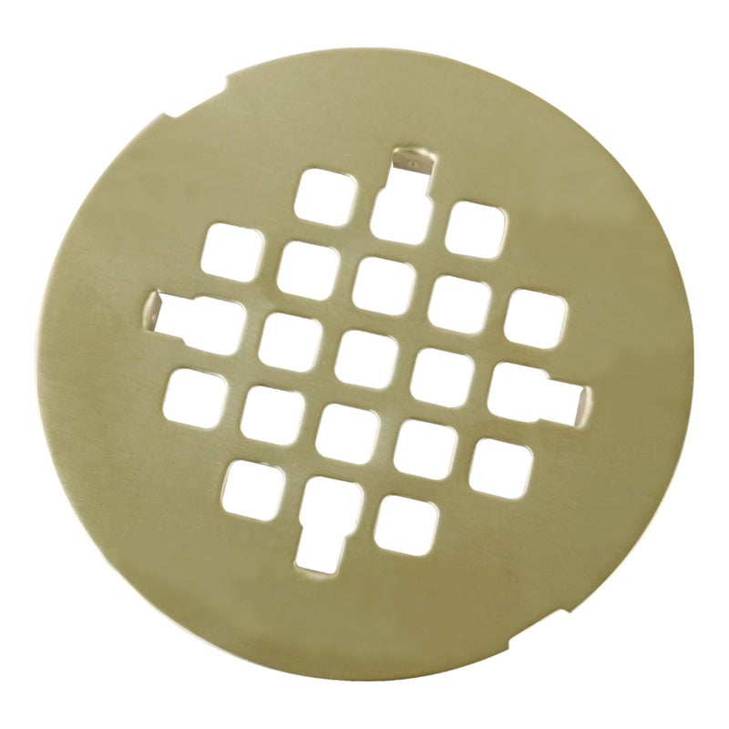 Brushed Gold Snapin Shower Floor Drain CoverHidrop 414 OD Round Shower Strainer Grid EasytoInstall Replacement Cover Stainless Steel