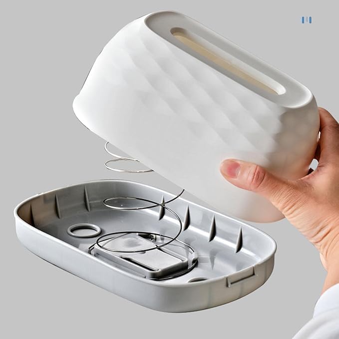 SWEEVAN Premium Tissue Box Holder, Tissue Dispenser Rectangle for Car, Hotel Decoration - Plastic Tissue Box Tissue Dispenser Rectangle Tissue Box Holder for Wall and Table/Desk, Tissue Box for Wall - Image 3