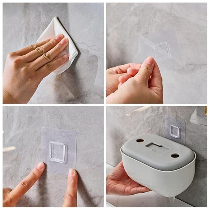 SWEEVAN Premium Tissue Box Holder, Tissue Dispenser Rectangle for Car, Hotel Decoration - Plastic Tissue Box Tissue Dispenser Rectangle Tissue Box Holder for Wall and Table/Desk, Tissue Box for Wall - Image 5
