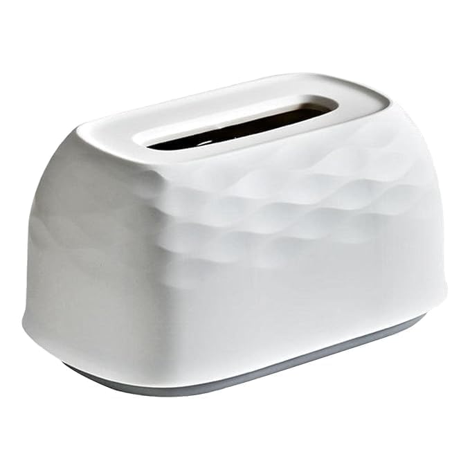 SWEEVAN Premium Tissue Box Holder, Tissue Dispenser Rectangle for Car, Hotel Decoration - Plastic Tissue Box Tissue Dispenser Rectangle Tissue Box Holder for Wall and Table/Desk, Tissue Box for Wall - Image 1