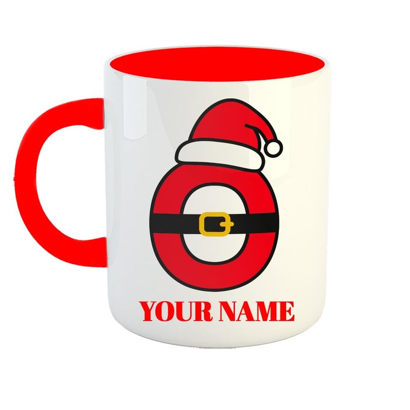 Happu Monogram Personalised Alphabet Mug with Customised Name Printed Christmas Coffee MugYour Name Initials Prints on Coffee Cup325ml799RDO - Image 1