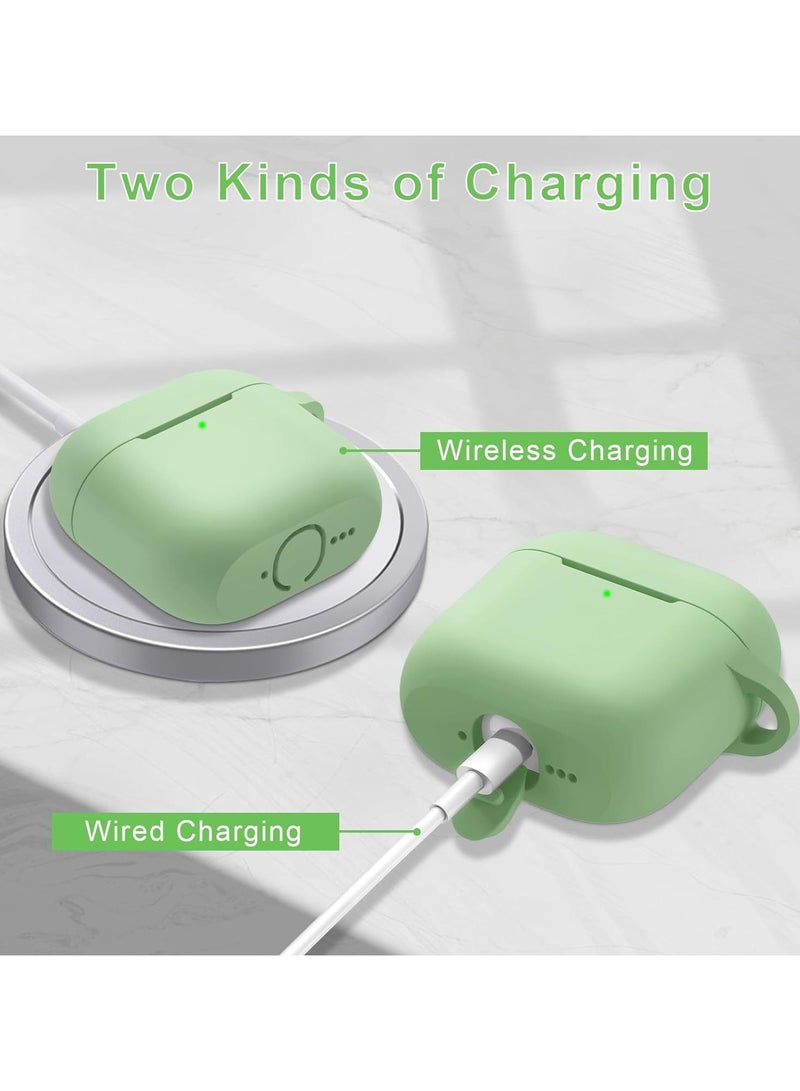 ACLIX Silicone Case For AirPods 4, Anti-Shock, Anti-Drop, Anti-Dust, Visible LED Light, Protective Cover, For AirPods 4th Generation (Mint Green) - Image 5