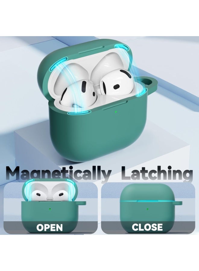 ACLIX Silicone Case For AirPods 4, Anti-Shock, Anti-Drop, Anti-Dust, Visible LED Light, Protective Cover, For AirPods 4th Generation (Mint Green) - Image 4