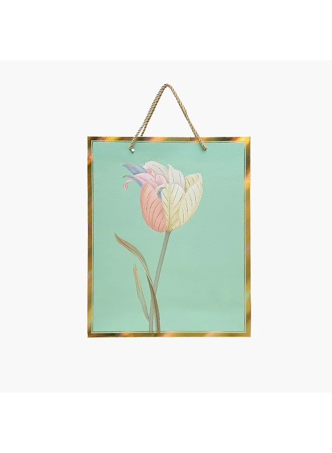 Lifestyle Floral Print Paper Gift Bag - Medium