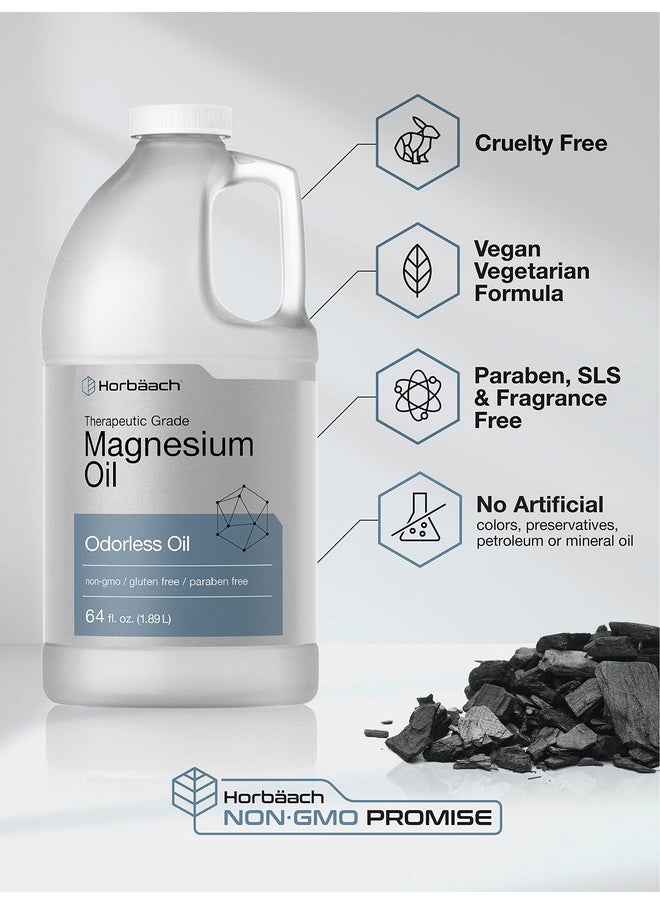 Horbaach Horbäach Magnesium Oil | 64 fl. oz | Therapeutic Grade | Vegetarian, Non-GMO, Gluten Free, and Paraben Free Odorless Formula  - Image 5