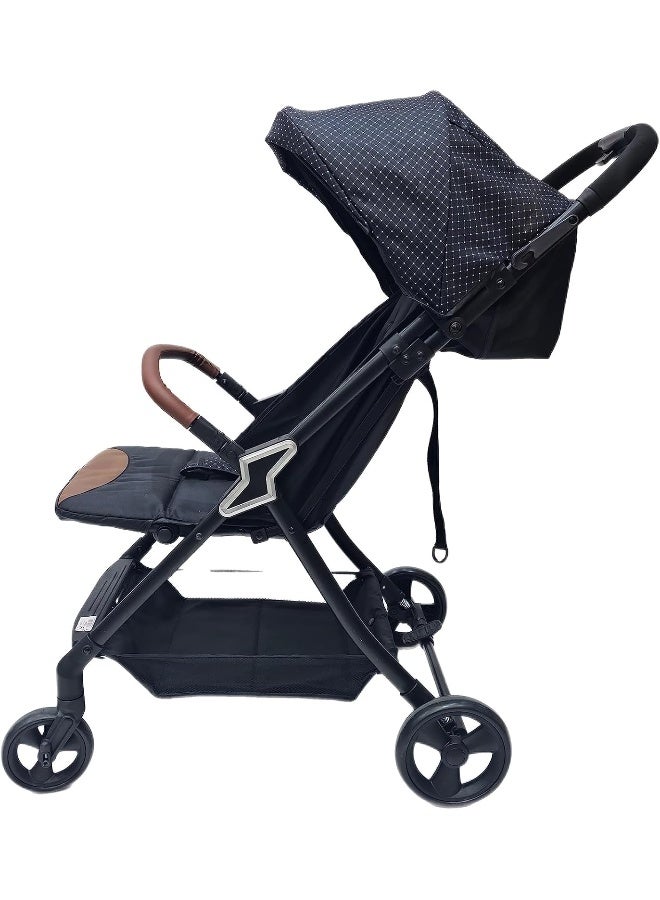 SMR Kids Z2 Easy Fold Compact Lightweight Stroller (Black) - Image 4