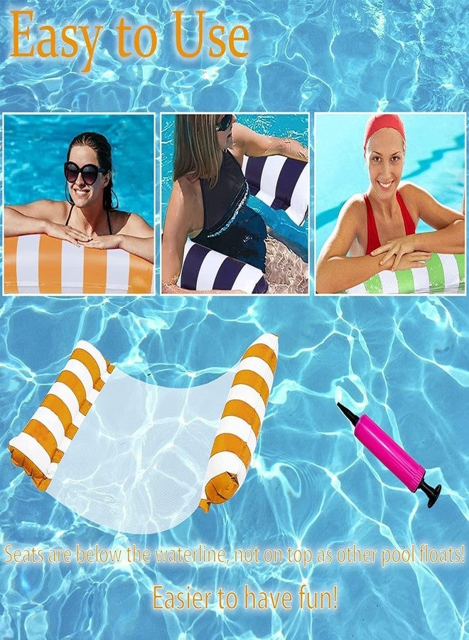 HENVE Inflatable Pool Floats 4-in-1 Pool Hammock with Bottom Mesh Inflatable Hammock for Adults Portable Floating Chair Bed for Travel Swimming (Pack of 2) - Image 3