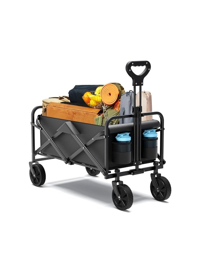 ميشيدا عربة حديقة مقطعة عربة سẩy عربة ساحرة خارجية قابلة للانكماش مع نسيج قابل للإزالة عربة لمناسبات الحفلات والحدائق والقمпинج والنزهات الخارجية تدعم وزنًا أقصى 100 كجم عربة ناقلة محمولة - Image 1