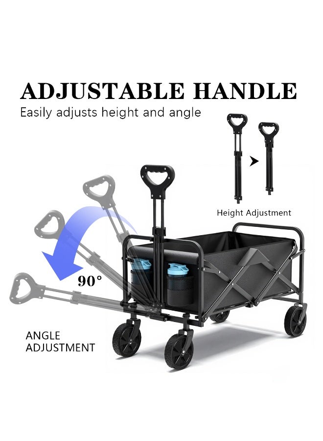 ميشيدا عربة حديقة مقطعة عربة سẩy عربة ساحرة خارجية قابلة للانكماش مع نسيج قابل للإزالة عربة لمناسبات الحفلات والحدائق والقمпинج والنزهات الخارجية تدعم وزنًا أقصى 100 كجم عربة ناقلة محمولة - Image 4