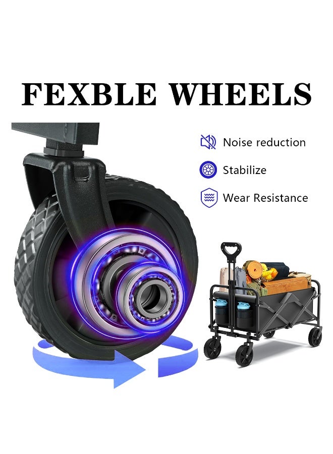 ميشيدا عربة حديقة مقطعة عربة سẩy عربة ساحرة خارجية قابلة للانكماش مع نسيج قابل للإزالة عربة لمناسبات الحفلات والحدائق والقمпинج والنزهات الخارجية تدعم وزنًا أقصى 100 كجم عربة ناقلة محمولة - Image 3