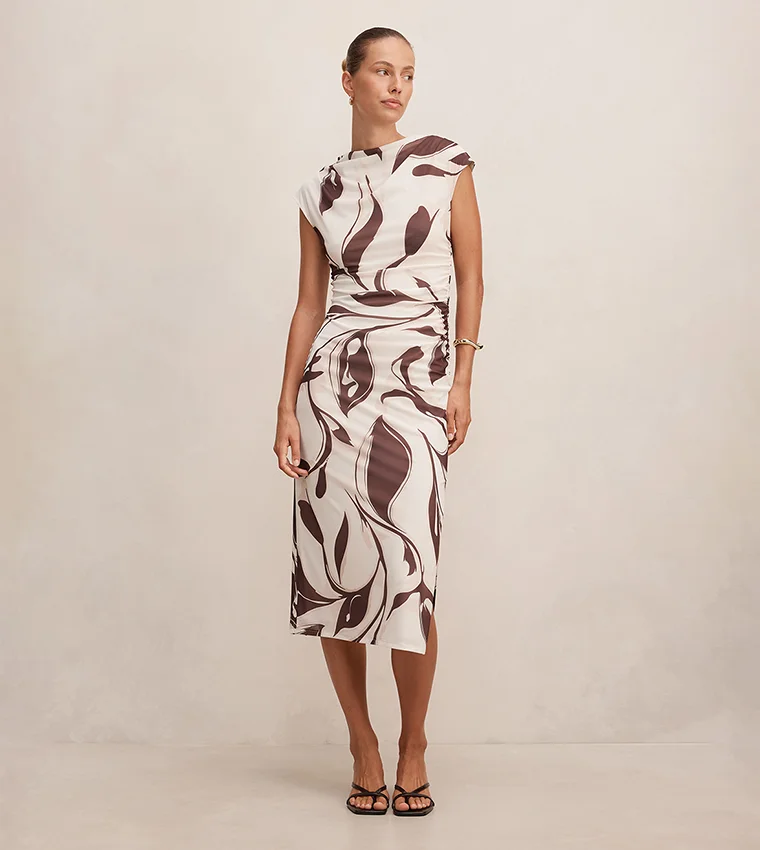 Forever New Emery Ruched Mesh Dress