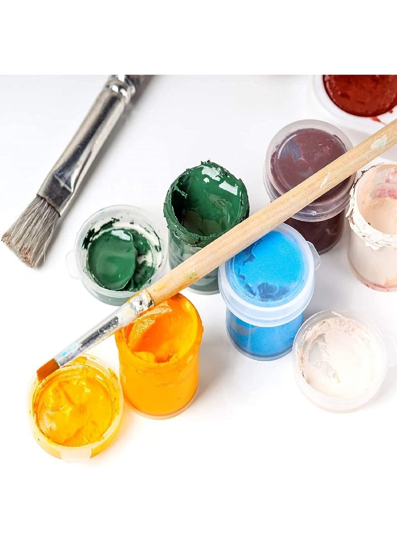 شاو تشن اوتوس 50 قطعة من حاويات بلاستيكية صغيرة مع اغطية، كوب طلاء صغير، حاويات طلاء بلاستيكية صغيرة، حاويات تخزين الحرف اليدوية، كوب الطلاء للطلاء والخرز والبذور والطين وغيرها - Image 3