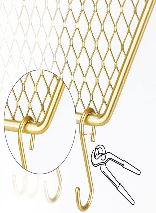 Calyrex Hanging Wall, Wall Jewelry Rack, Hanging Earring Holder, Hanging Jewelry Organizer Display, Grid, Golden, Cloud-Shaped, Bracelet Necklace and Ring Organizer, with 8 Hooks - Image 3