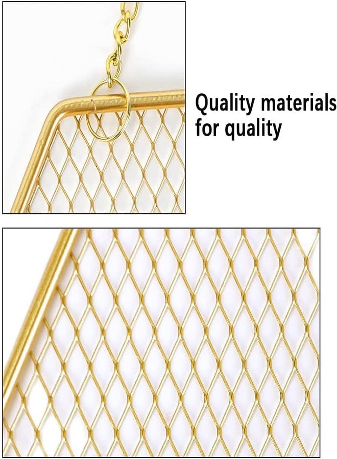 Calyrex Hanging Wall, Wall Jewelry Rack, Hanging Earring Holder, Hanging Jewelry Organizer Display, Grid, Golden, Cloud-Shaped, Bracelet Necklace and Ring Organizer, with 8 Hooks - Image 4