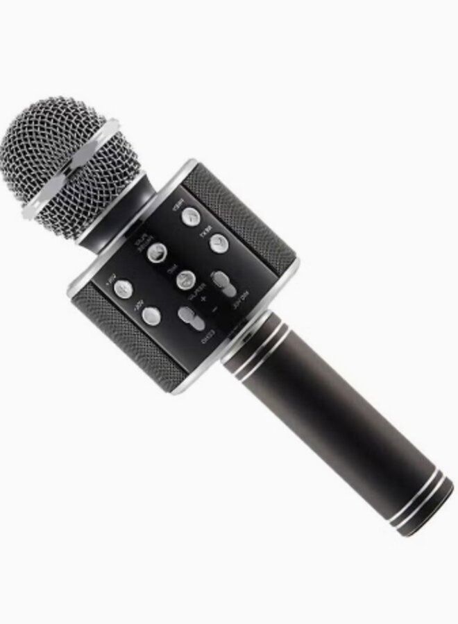 Wireless Karaoke Handheld Microphone Bluetooth with USB KTV Player - WS858, Black 1553116247-5408 Black/Silver 