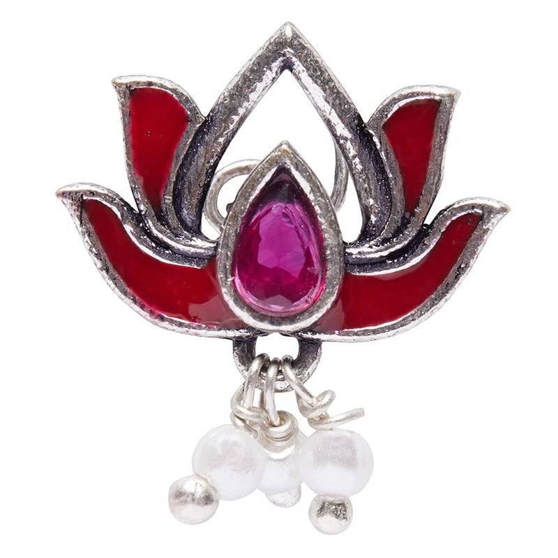 VOYLLA Indie Collectibles Pretty Lotus Motif Nose Pin - Image 5