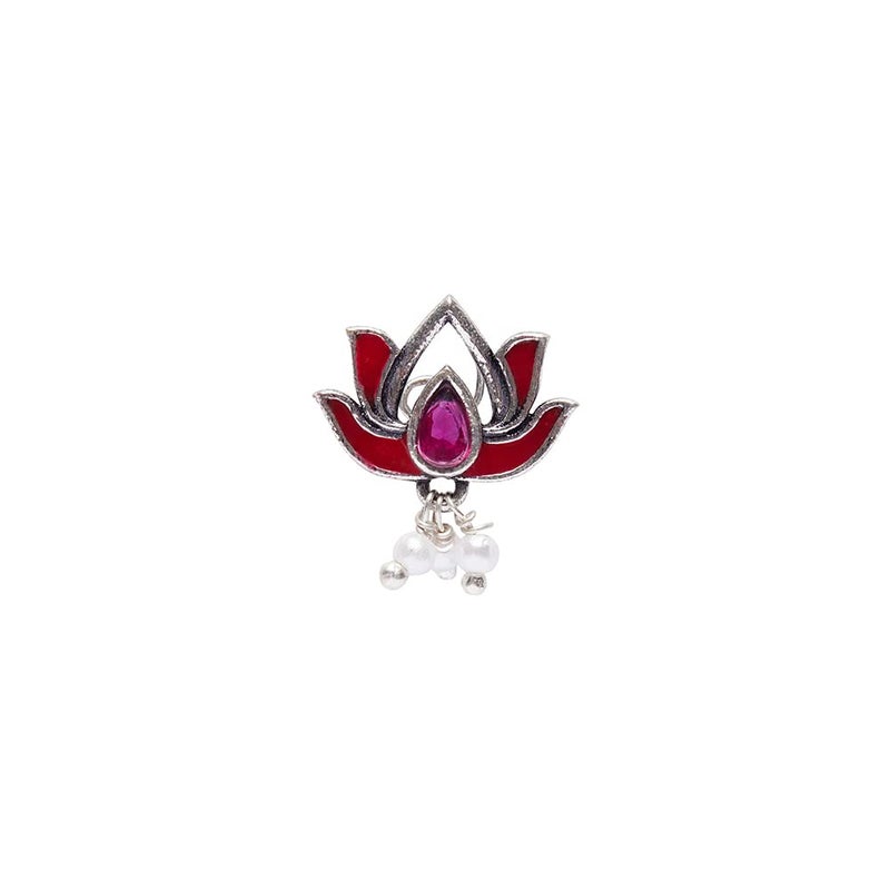 VOYLLA Indie Collectibles Pretty Lotus Motif Nose Pin - Image 1
