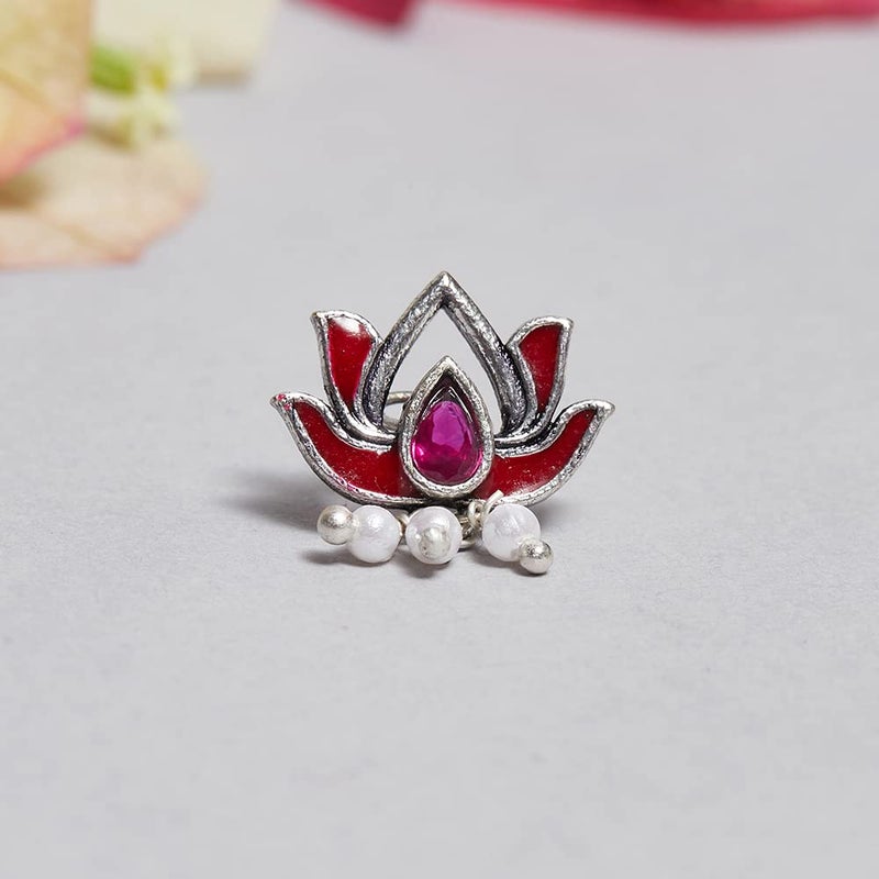 VOYLLA Indie Collectibles Pretty Lotus Motif Nose Pin - Image 2