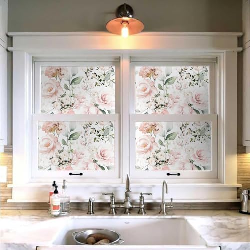 MuralPeel Neutral White/Pink/Green Romantic Rose Peony Peel and Stick Wallpaper Self Adhesive Removable Easy Peel Off Stick on Wall Paper for Bedroom Cabinet Renter - Image 4