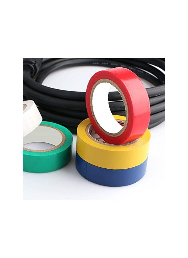 PROMASS - promass Electrical Tapes, 6 Rolls Insulating Tape Self-Adhesive Electrical Tape Waterproof Tape for Indoor Outdoor, Wrapping Wiring Harness, Auto Electrical Protection (Multicolor) - Image 1