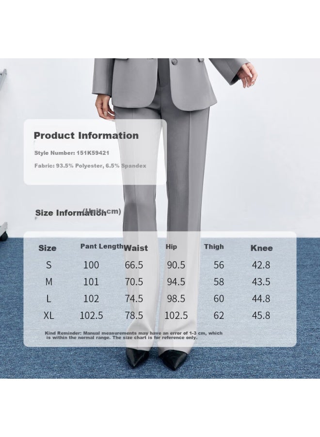 Shangdu Bira Business Commuter Black Slim Fit Formal Trousers For Women Autumn New X-shaped Slight Flared Casual Pants