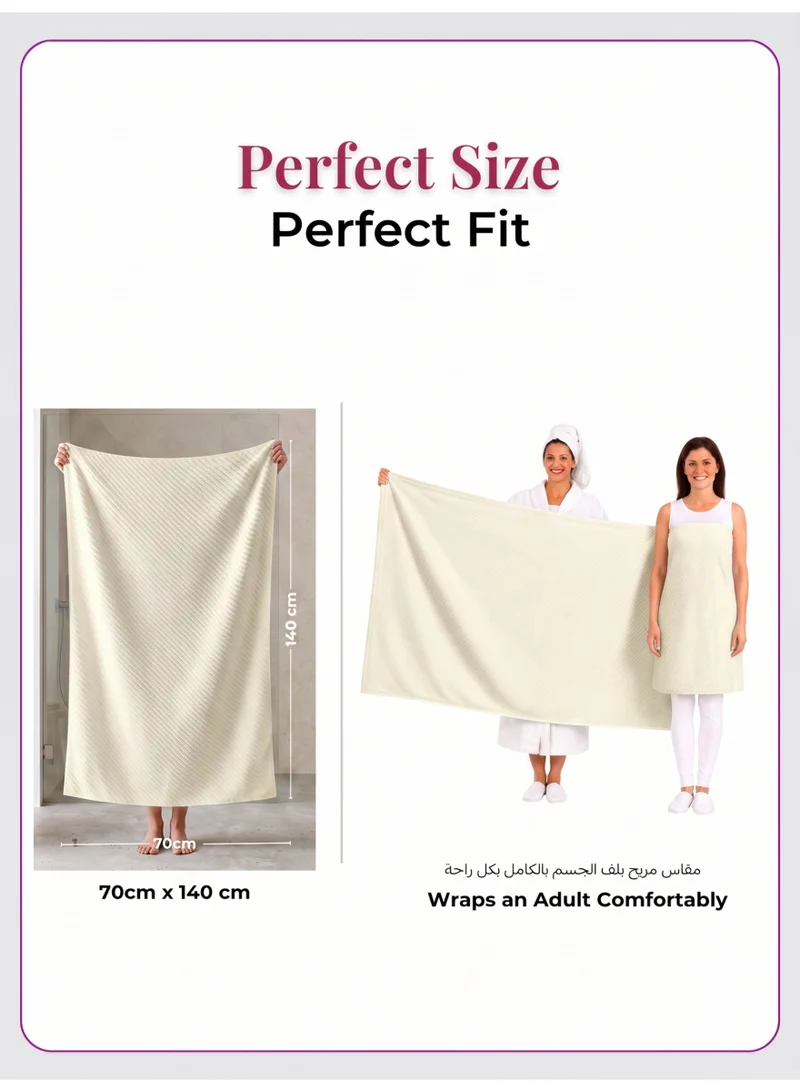 Donetella 1 Piece 100% Cotton Zero Twist Bath Towel, 70x140 cm, Premium 550 GSM, Exceptionally Soft & Fluffy, Highly Absorbent, Plush & Lightweight Feel, Hotel, Spa & Bathroom Towel