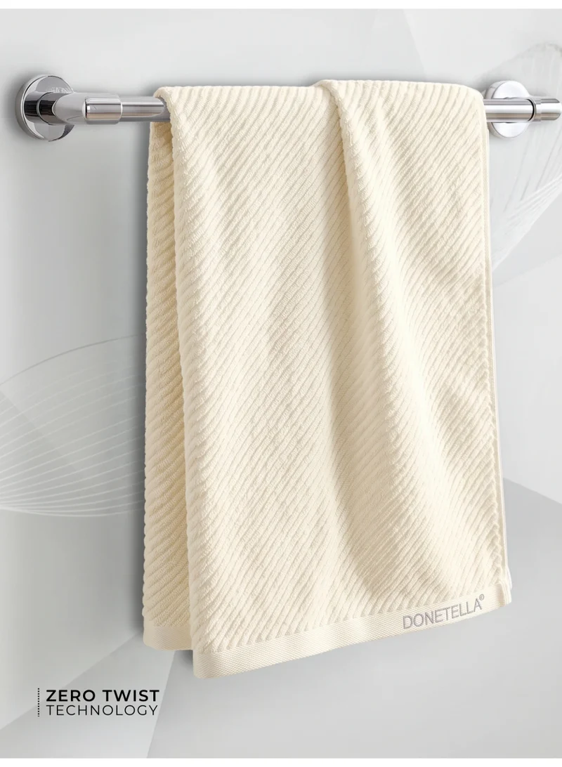 Donetella 1 Piece 100% Cotton Zero Twist Bath Towel, 70x140 cm, Premium 550 GSM, Exceptionally Soft & Fluffy, Highly Absorbent, Plush & Lightweight Feel, Hotel, Spa & Bathroom Towel
