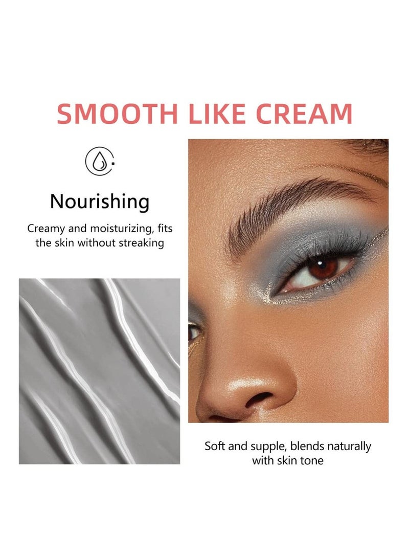 KASTWAVE Liquid Matte Eyeshadow Set , Cool Toned Black Grey White Silver Smokey Eyeshadow Stick, Waterproof Quick Drying High-pigmented Longlasting Eye Shadow, 9 Color - Image 5