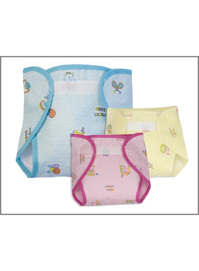 Lollipop lane Waterproof Nappies Diaper Covers With Belt For Insert Pack Of 3 (Small)  - Image 2