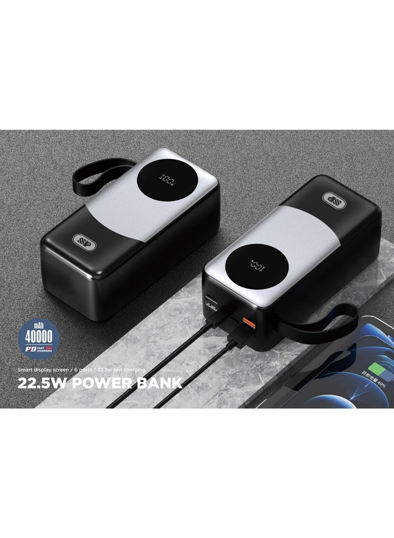 SP Power Bank 40000 (PD 22.5W + 4 USB) with screen - Image 2