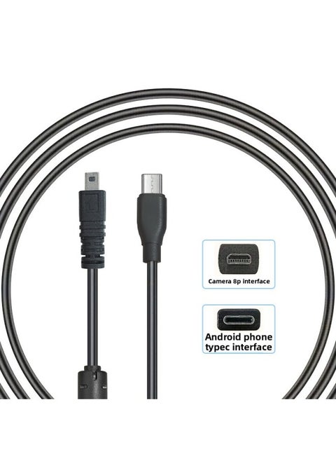 TYPE C To MINI 8P OTG Digital Camera Cable Is Suitable For 8P Interface Copy Transmission Such As Nikon For Sony-Line Length:1.5m