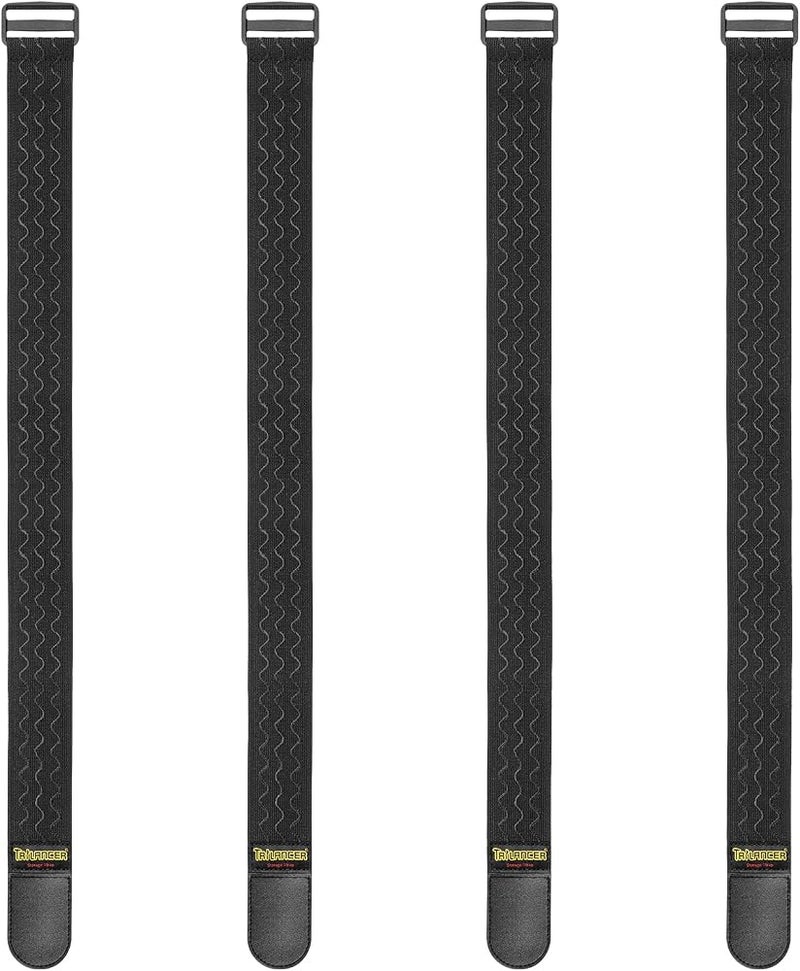Trilancer Elastic Cinch Straps with Anti-Slip Strips, 61 cm x 5 cm (4 Pack) - Image 1