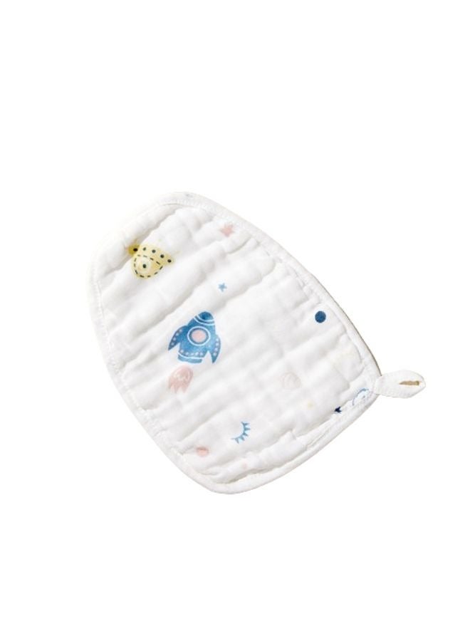 عشرة أشهر رحلة مناديل قطنية للأطفال حديثي الولادة والأطفال الصغار بتصميم صاروخ رائع للبشرة الحساسة 22 × 16 سم - Image 1